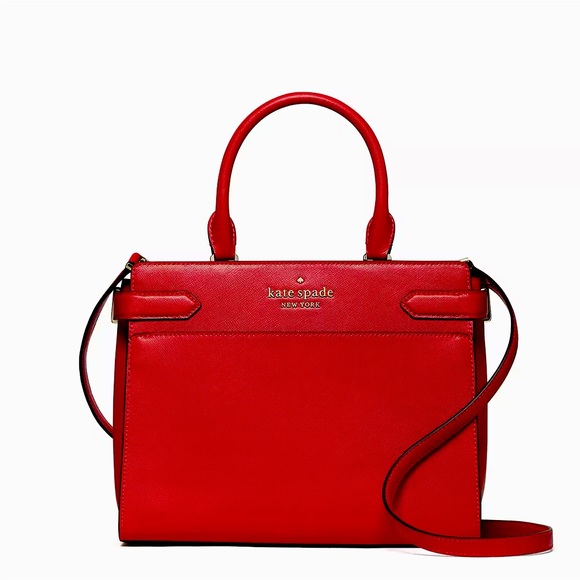 kate spade Handbags - NWT Kate Spade Staci Medium Satchel in Red